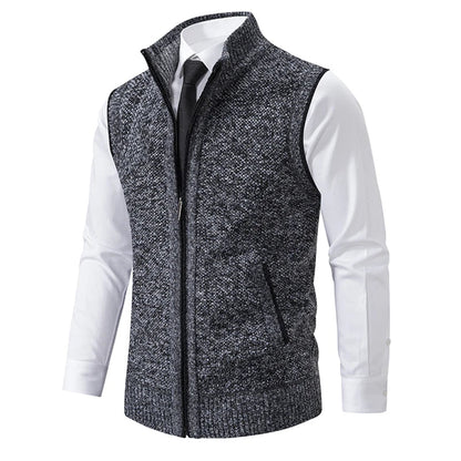 Bremer | Hombre Chaleco Polar Sin Mangas con Cremallera y Bolsillos