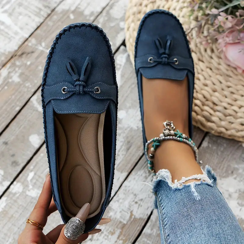 Mariska | Mujer Zapatos Vintage con Detalle de Lazo y Plantilla Acolchada