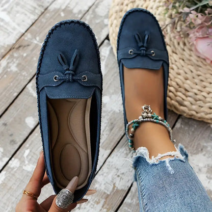Mariska | Mujer Zapatos Vintage con Detalle de Lazo y Plantilla Acolchada