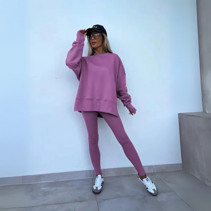 Elara | Mujer Conjunto de Sudadera Amplia y Leggings