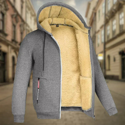 Remy | Hombre Sudadera con Capucha de Forro Polar y Cremallera