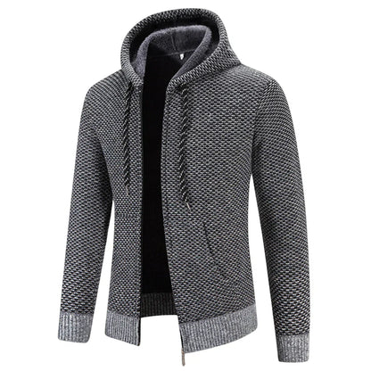 Daan | Hombre Sudadera con Capucha y Cremallera con Forro de Lana