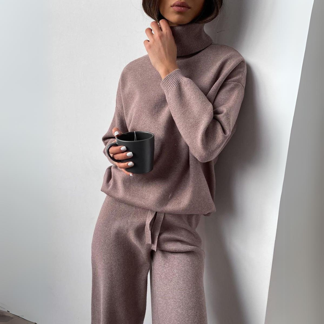 Yara | Mujer Conjunto de Dos Piezas de Algodón con Suéter y Pantalón