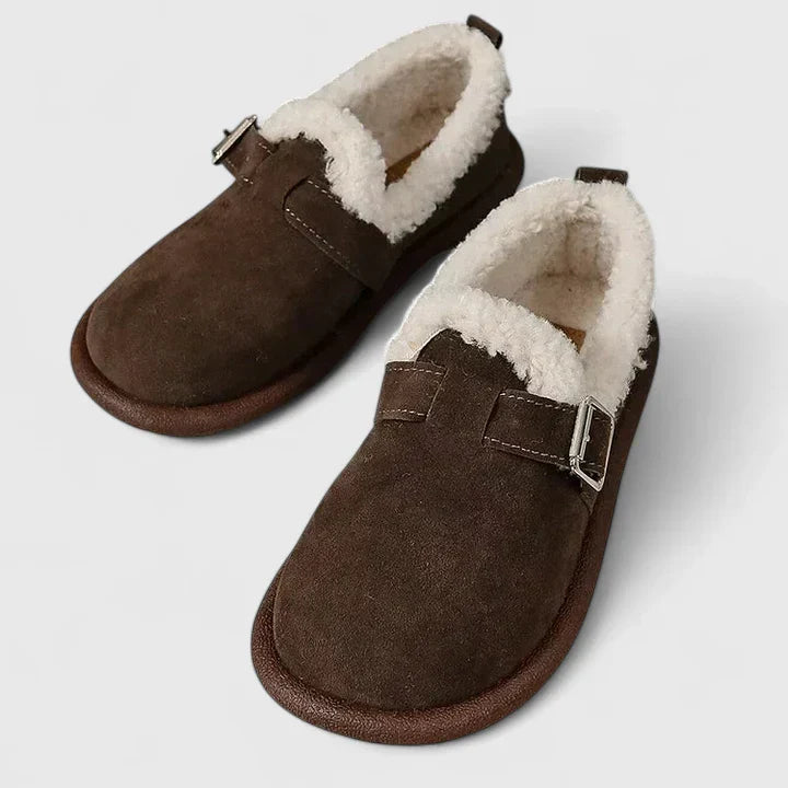 Zola | Mujer Pantuflas Forradas con Detalle de Hebilla