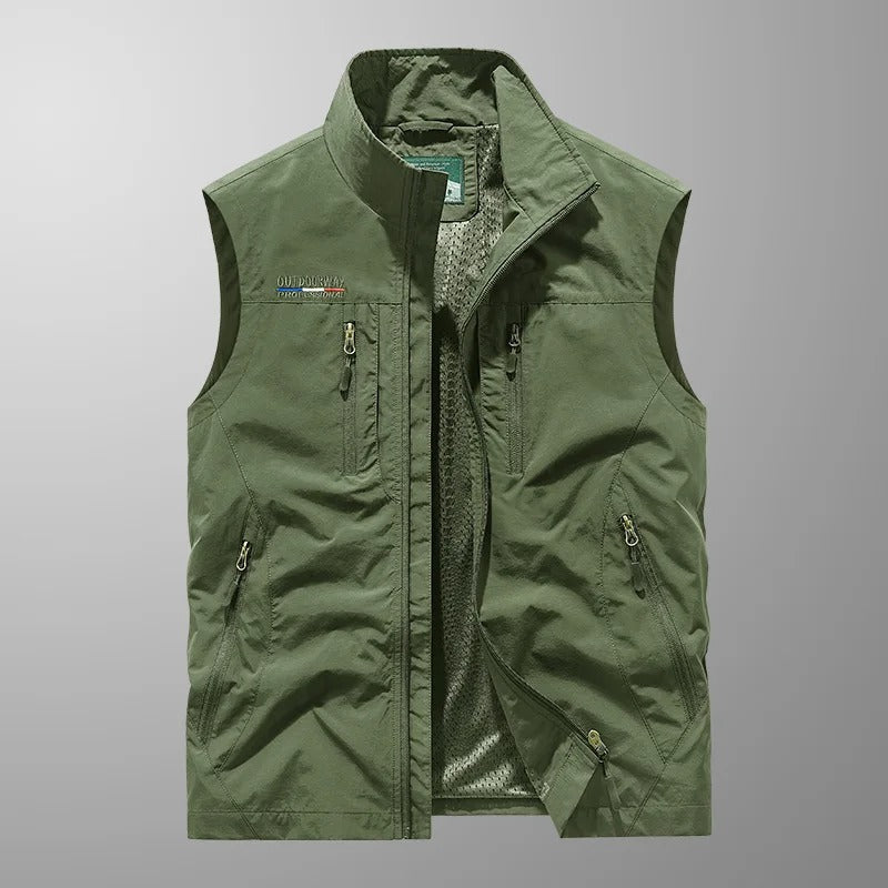 Finn | Hombre Chaleco Cargo con Múltiples Bolsillos