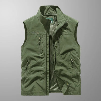 Finn | Hombre Chaleco Cargo con Múltiples Bolsillos