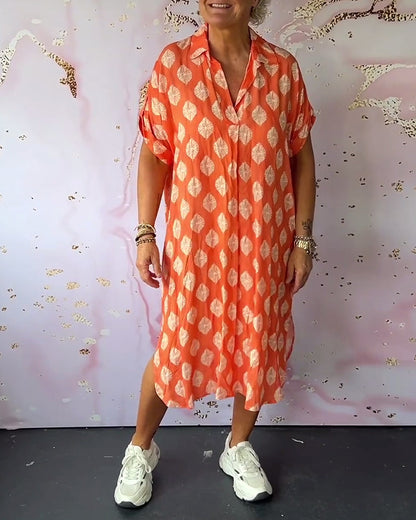 Yentl | Mujer Vestido Largo de Verano con Cuello de Solapa