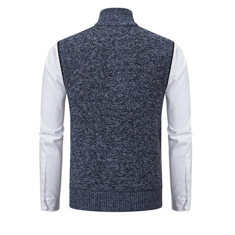 Bremer | Hombre Chaleco Polar Sin Mangas con Cremallera y Bolsillos