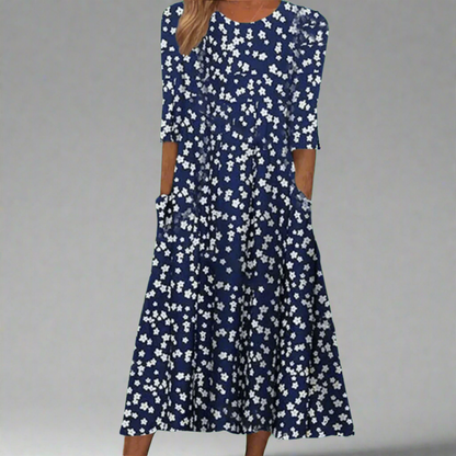 Ottilie | Mujer Vestido Floral Fluido Favorecedor