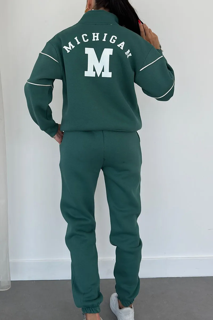 Brianna | Mujer Conjunto Deportivo con Media Cremallera y Pantalón Jogger