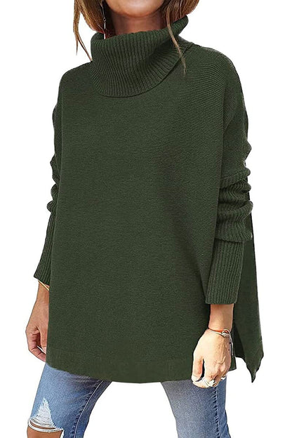 Mina | Mujer Suéter Oversize de Punto con Cuello Alto