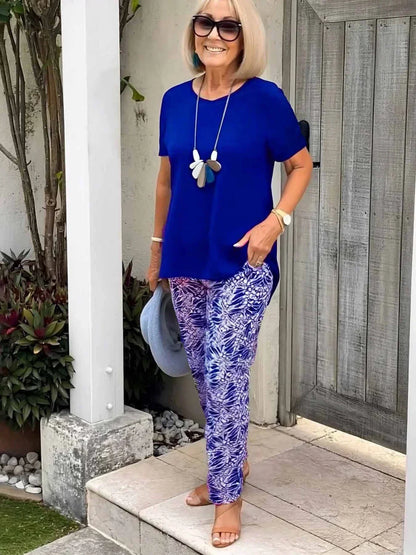 Ulla | Mujer Conjunto de Verano con Estampado Artístico