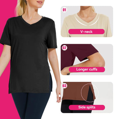 Olivia | Mujer Camiseta de Cuello en V Pack de 3