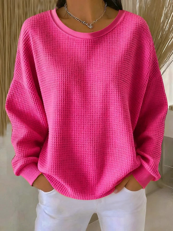 Rhosavienne | Mujer Suéter Texturizado Oversize