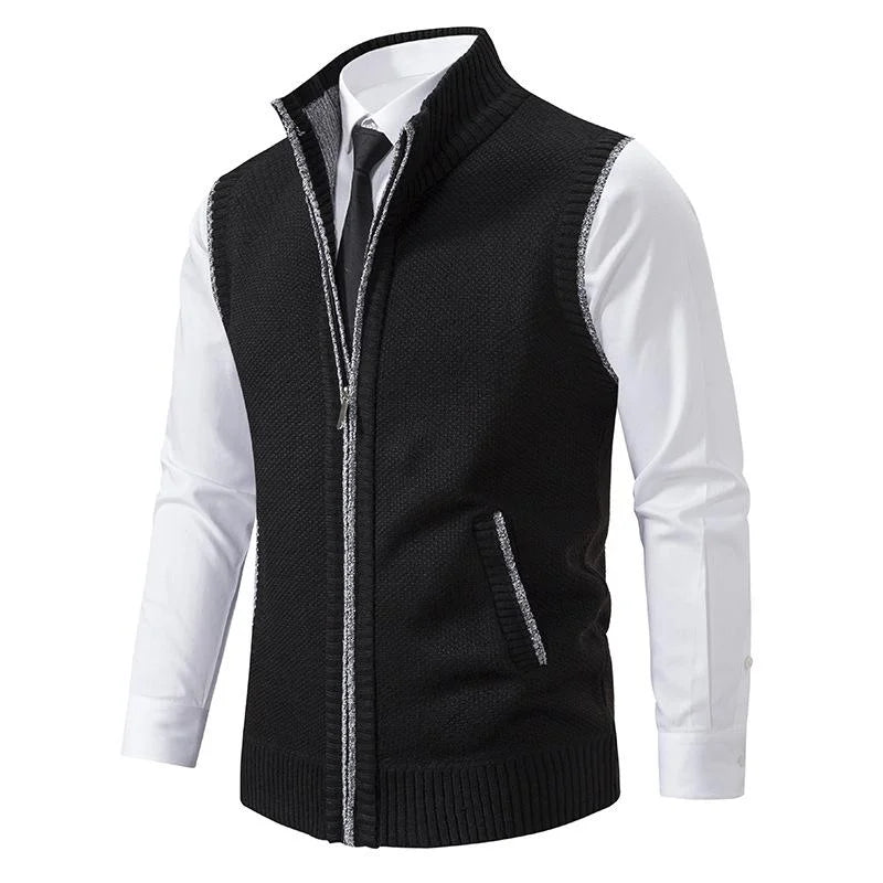 Bremer | Hombre Chaleco Polar Sin Mangas con Cremallera y Bolsillos