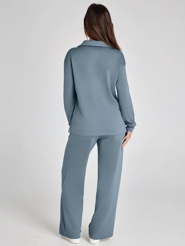Nova | Mujer Conjunto de Dos Piezas con Camiseta Oversize y Pantalón de Cintura Alta