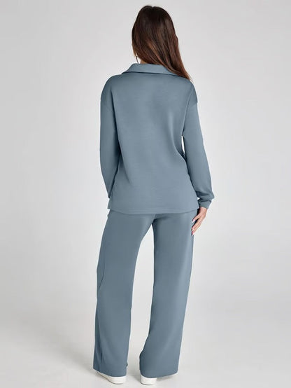 Nova | Mujer Conjunto de Dos Piezas con Camiseta Oversize y Pantalón de Cintura Alta