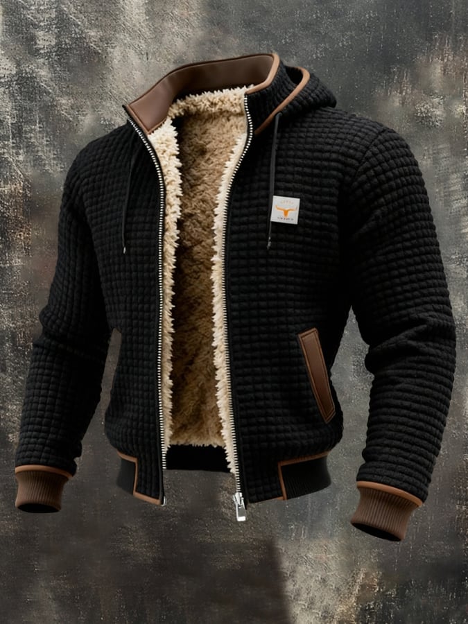 Brian | Hombre Chaqueta con Forro Sherpa y Cremallera