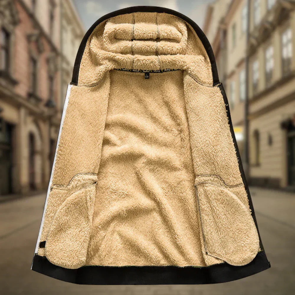 Remy | Hombre Sudadera con Capucha de Forro Polar y Cremallera