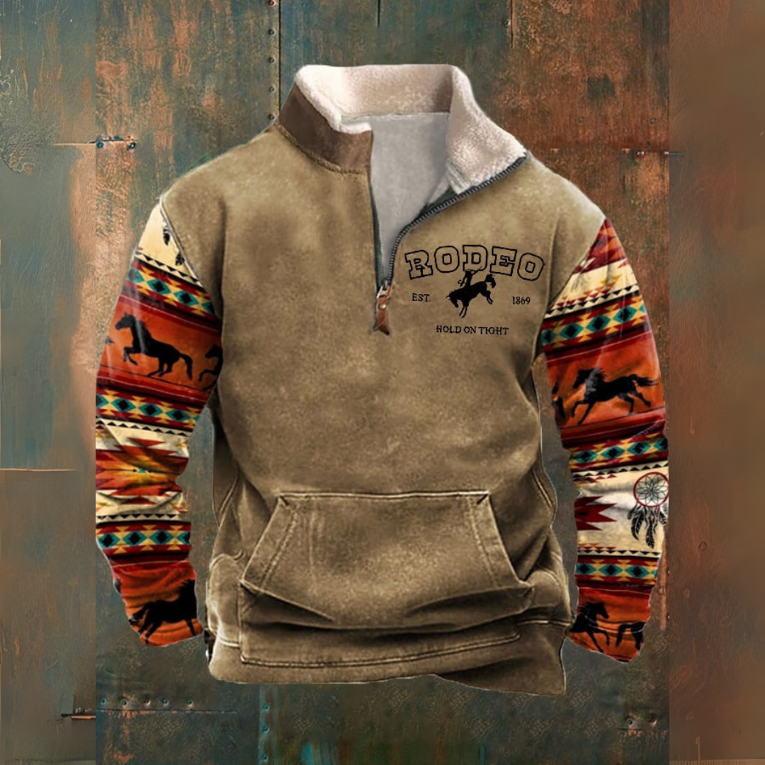 IJsvrij | Hombre Chaqueta Polar con Media Cremallera y Cuello Sherpa