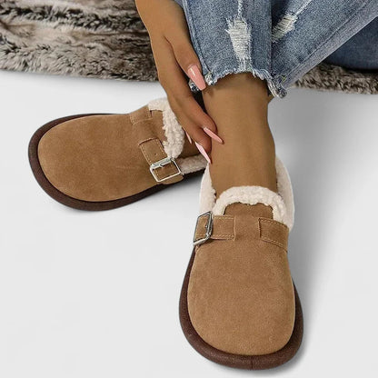Zola | Mujer Pantuflas Forradas con Detalle de Hebilla