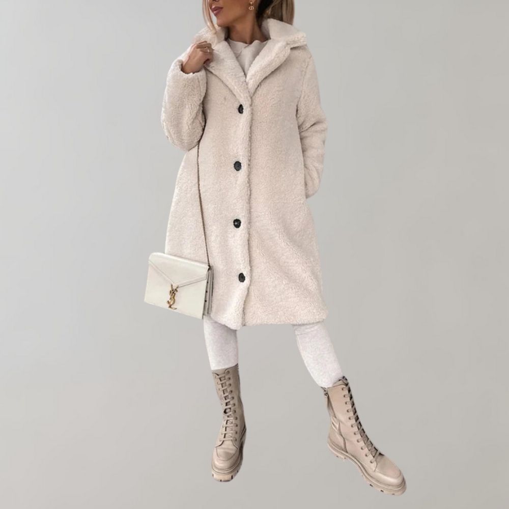 Aurora | Mujer Chaqueta Teddy Larga de Invierno