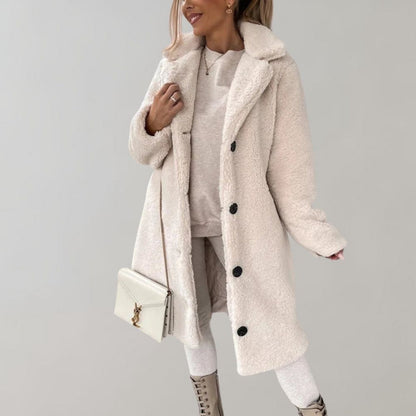 Aurora | Mujer Chaqueta Teddy Larga de Invierno