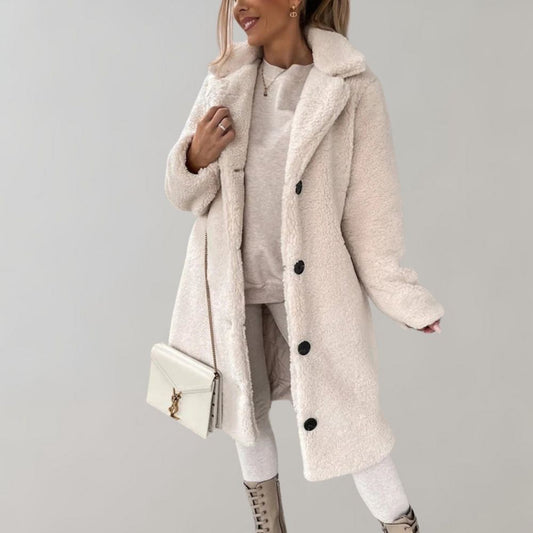 Aurora | Mujer Chaqueta Teddy Larga de Invierno