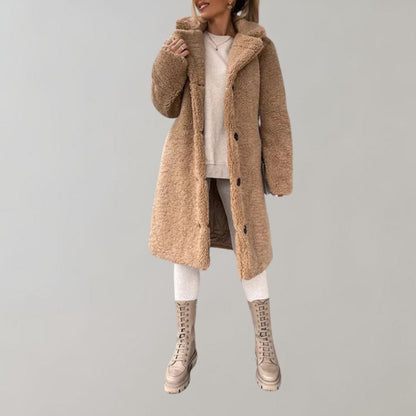 Aurora | Mujer Chaqueta Teddy Larga de Invierno