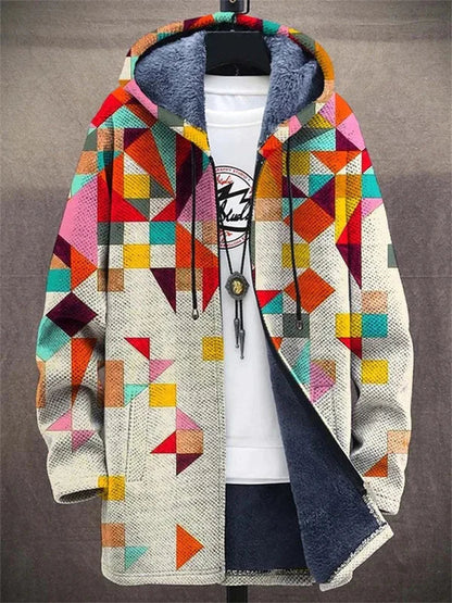 Aria | Hombre Chaleco de Punto con Estampado Artístico