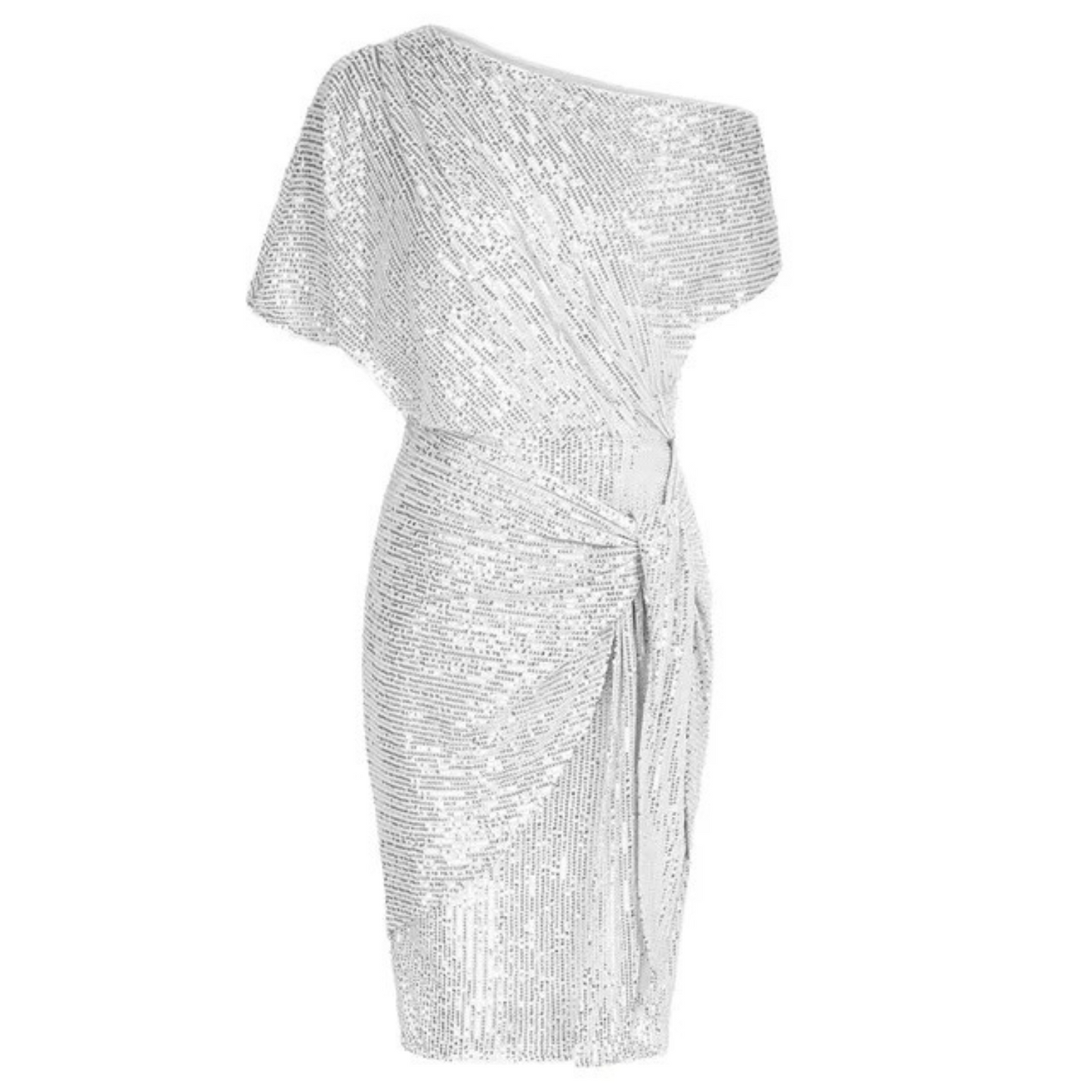 Isabella | Mujer Vestido de Fiesta de Un Hombro con Lazo Lateral