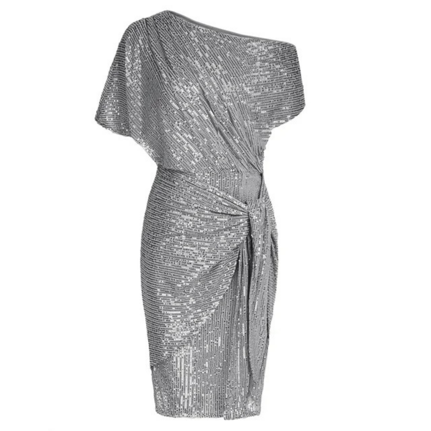 Isabella | Mujer Vestido de Fiesta de Un Hombro con Lazo Lateral
