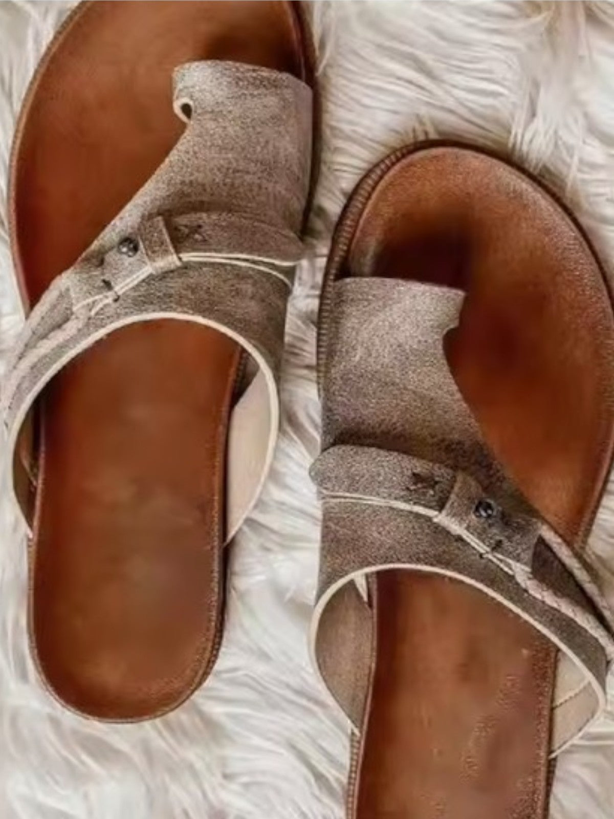 Helene | Mujer Sandalias Planas con Hebilla y Suela Acolchada