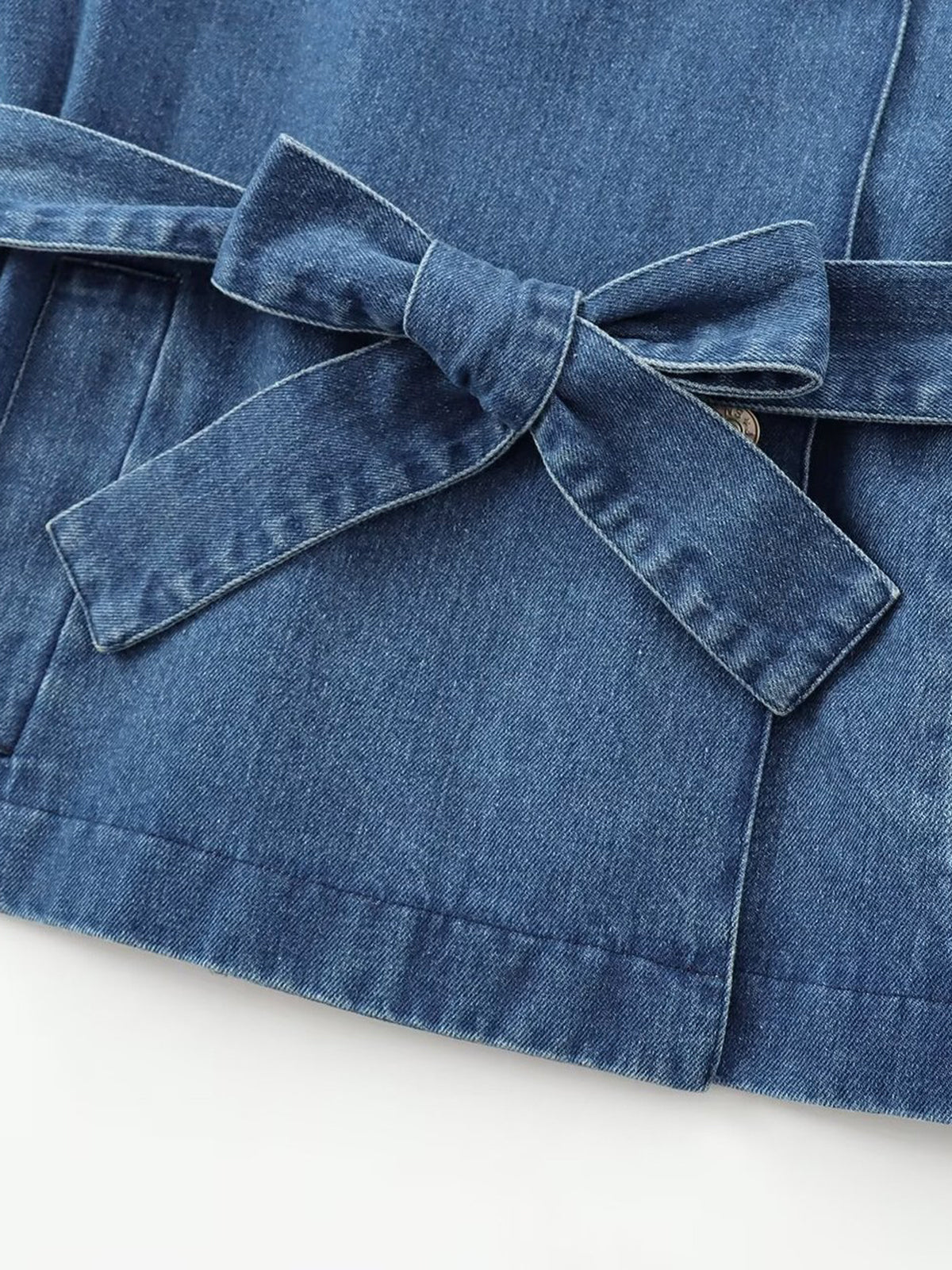 Daphne | Mujer Chaqueta de Denim Entallada con Cinturón