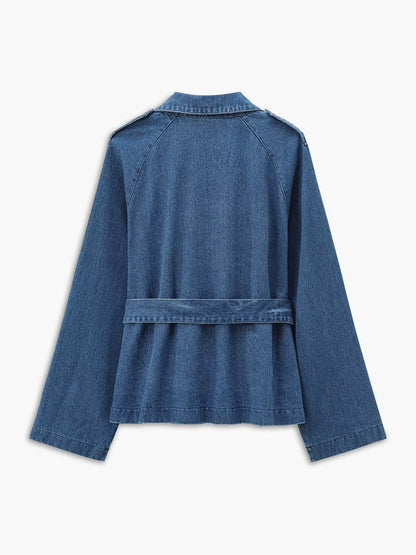Daphne | Mujer Chaqueta de Denim Entallada con Cinturón