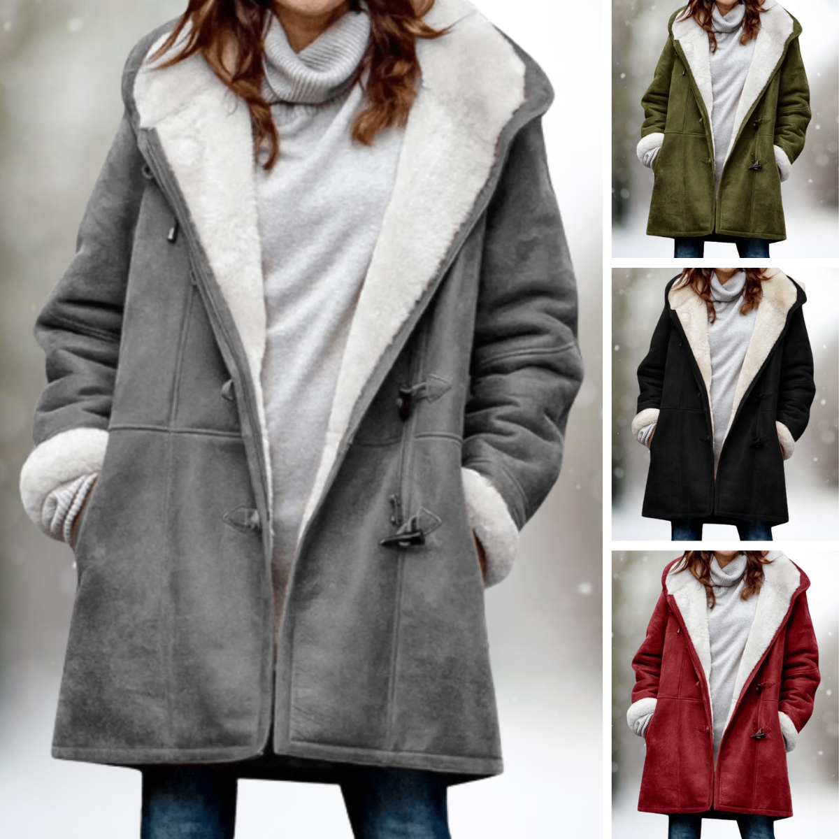Miranda | Mujer Chaqueta de Invierno con Capucha y Forro