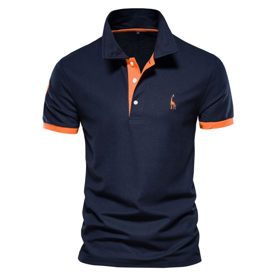 Thomas | Hombre Polo Deportivo Bicolor con Cuello en Contraste
