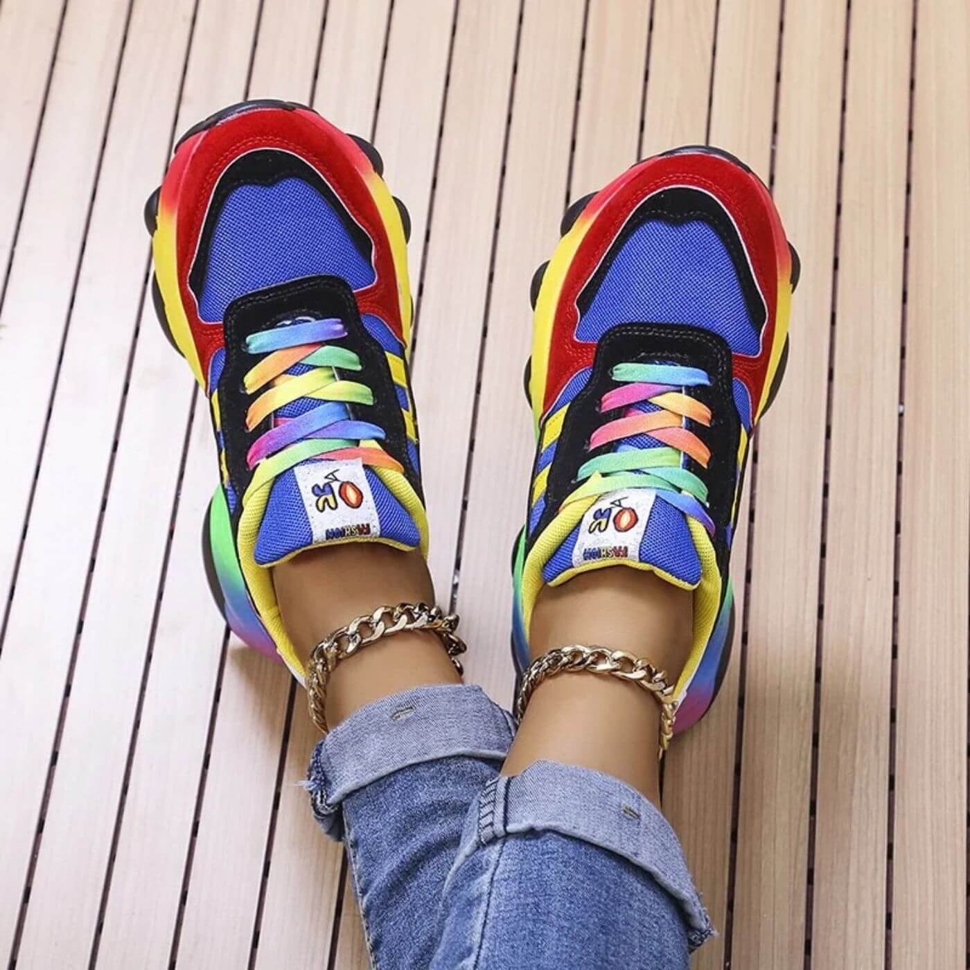 Orlanda | Mujer Zapatillas con Cordones y Suela Amortiguadora