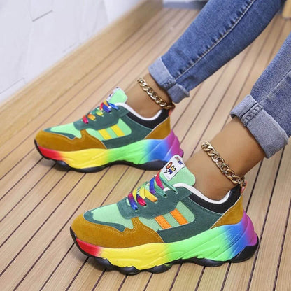 Orlanda | Mujer Zapatillas con Cordones y Suela Amortiguadora
