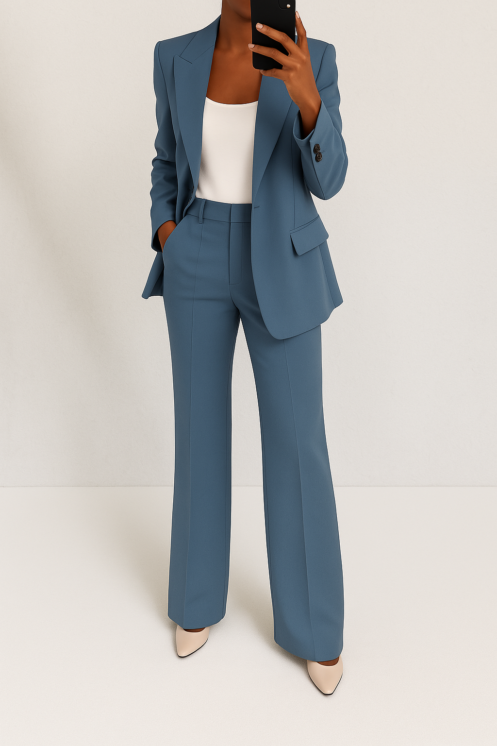 Ylona | Mujer Conjunto de Blazer Ajustado y Pantalón Ceñido