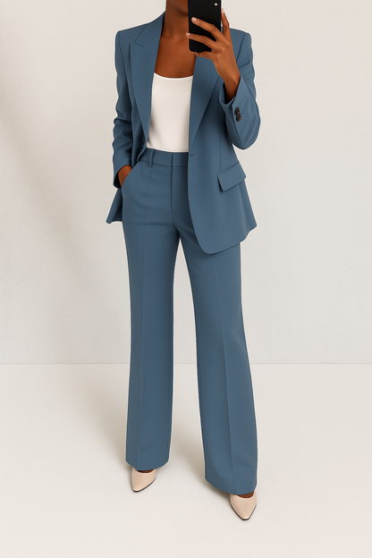 Ylona | Mujer Conjunto de Blazer Ajustado y Pantalón Ceñido