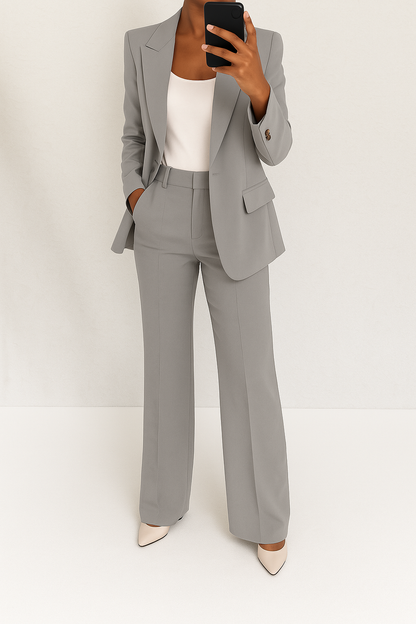 Ylona | Mujer Conjunto de Blazer Ajustado y Pantalón Ceñido