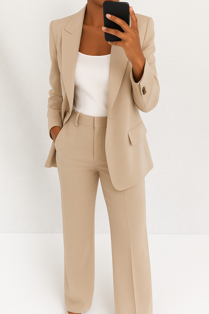 Ylona | Mujer Conjunto de Blazer Ajustado y Pantalón Ceñido