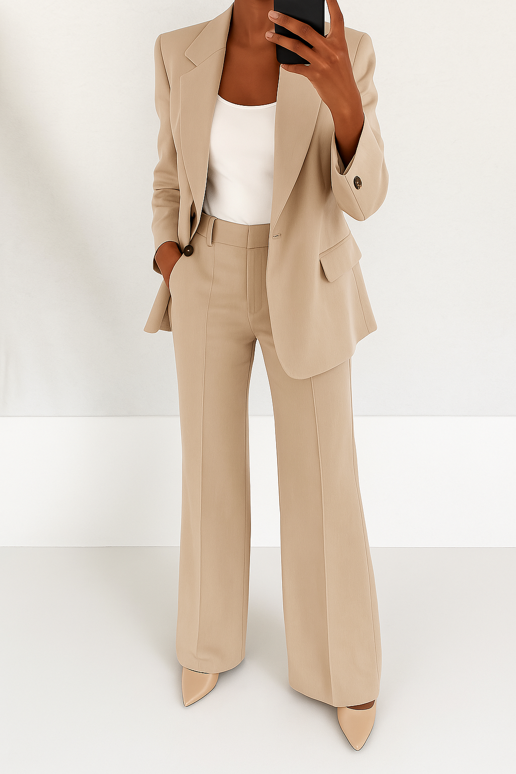 Ylona | Mujer Conjunto de Blazer Ajustado y Pantalón Ceñido