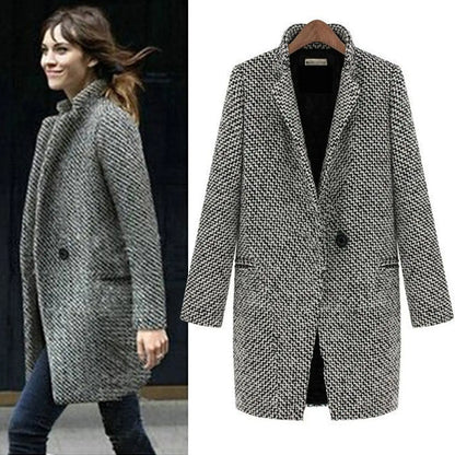 Evelyn | Mujer Abrigo de Lana Entallado de Invierno