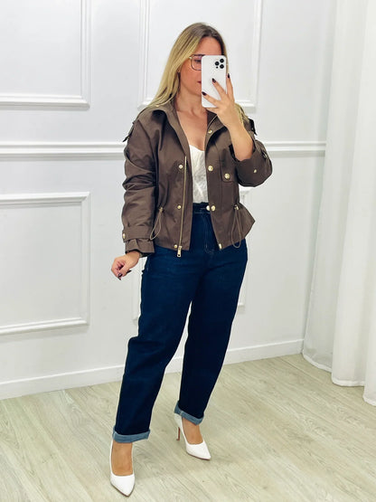Madrid | Mujer Gabardina Trench Clásica de Entretiempo