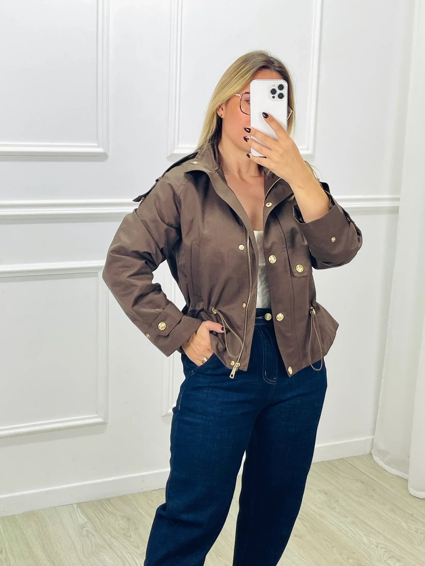 Madrid | Mujer Gabardina Trench Clásica de Entretiempo