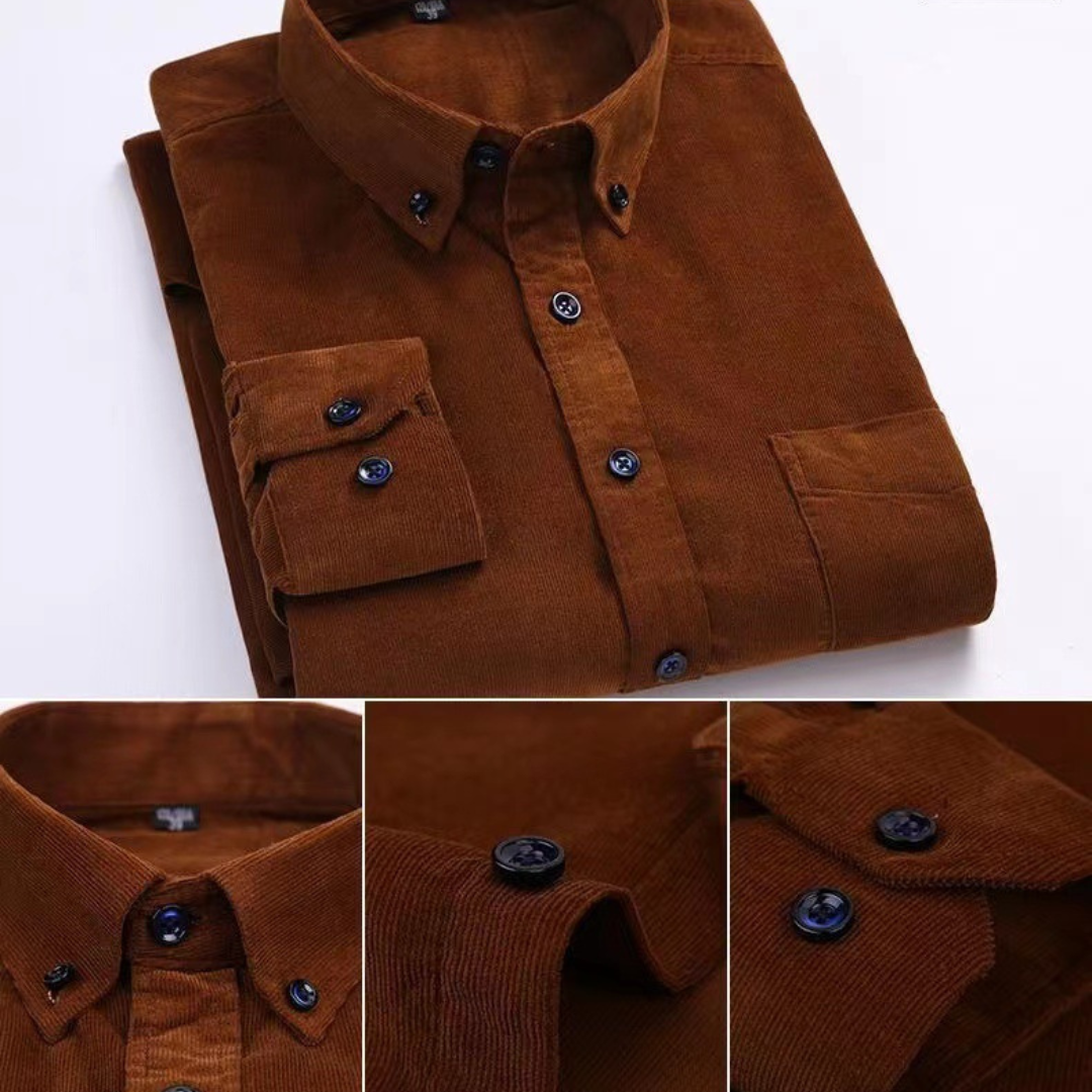 Emanuel | Hombre Camisa de Pana Texturizada