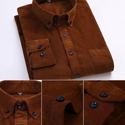 Emanuel | Hombre Camisa de Pana Texturizada