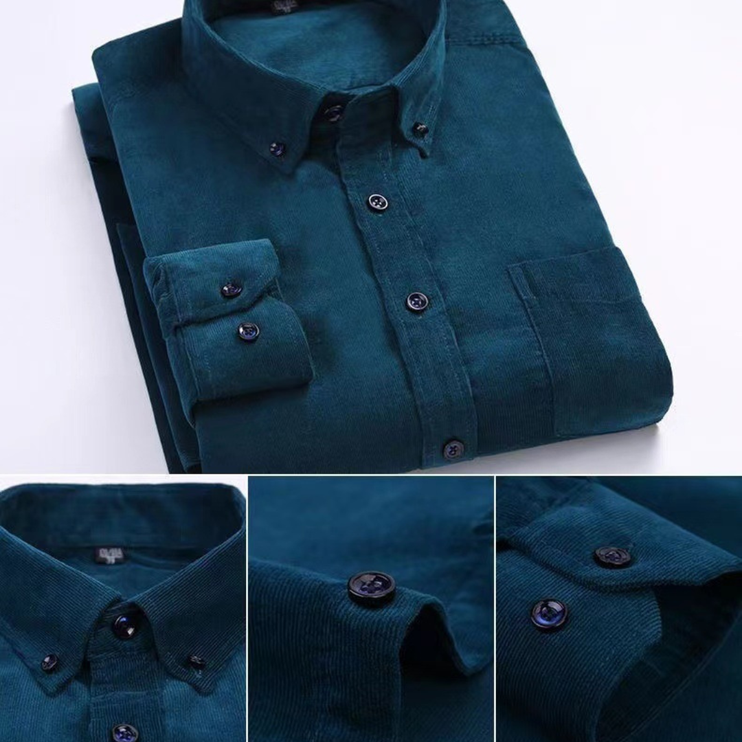 Emanuel | Hombre Camisa de Pana Texturizada